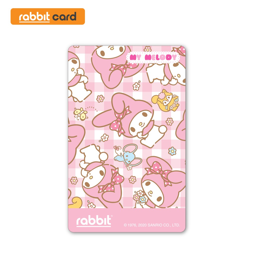 Rabbit Card บัตรแรบบิท My Melody สีชมพู สำหรับบุคคลทั่วไป (mm Pink). 
