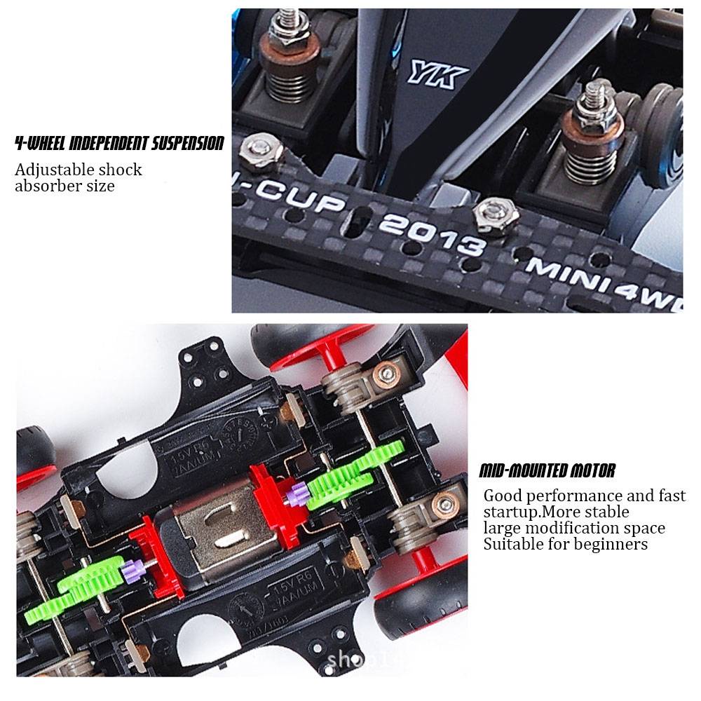 โมเดลรถแข่ง Yika 132 4WD DIY ดัดแปลง MA Chassis Independent Suspension ...