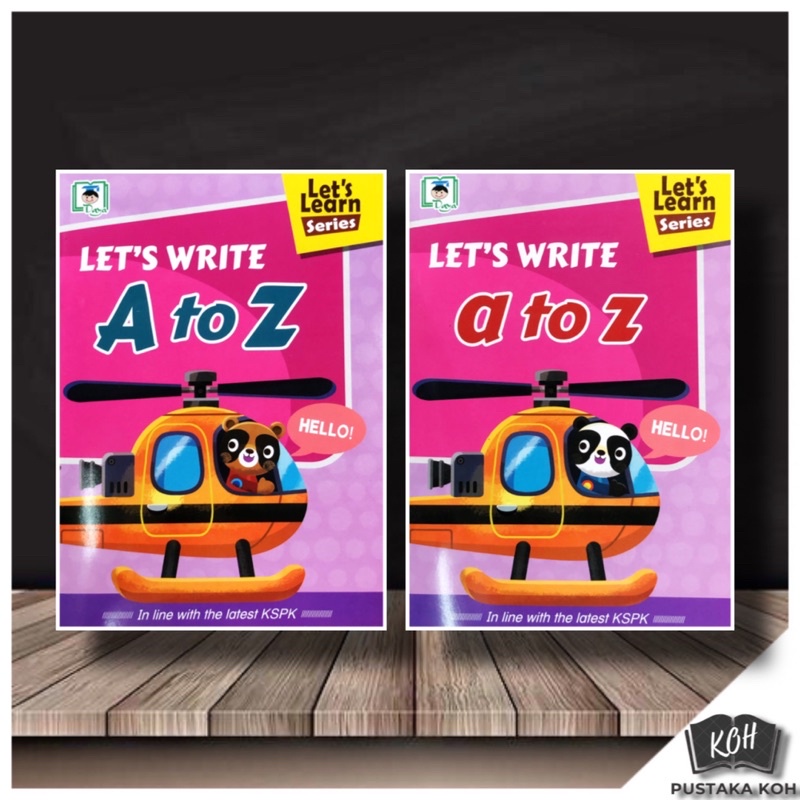 [KOH] Lets Learn Series Lets Write A To Z 1 Set 2 Books / Preschool / Taska / English 2 Buku 1 Set