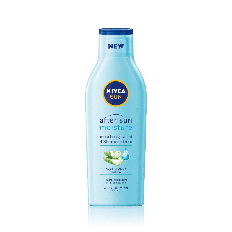 หมดอายุปี2028 โลชั่นหลังออกแดด 200 ml Nivea After Sun Moisture Moisturising Sun Lotion