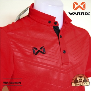 WARRIX เสื้อโปโล WA-3318N สีแดง-ดำ(RA) วาริกซ์ วอริกซ์ ของแท้ 100%