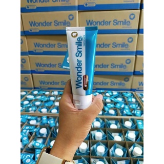 ยาสีฟัน Wonder Smile วันเดอร์สไมล์ ( 1 หลอด 80 ml. ) 1 หลอดใช้ได้ถึง 350 ครั้ง ยาสีฟันสมุนไพร ลดกลิ่นปาก น้ำลายบูด