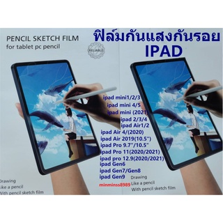 ฟิล์มกันแสงสีฟ้ากันรอยIPAD กันแสงสะท้อน กันแสงแลเชอร์