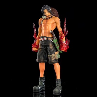 Figure [รุ่นคุณภาพสูง] One Piece  hand-made กลุ่มใหญ่ self-confidence Ace ตุ๊กตาแชสซีตกแต่งของขวัญวันเกิดภาพเคลื่อนไหวรอ