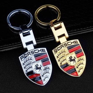 PORSCHE alloy key chain macan Cayenne Cayman taycan 718 Boxster 911 Panamera key chain pendant