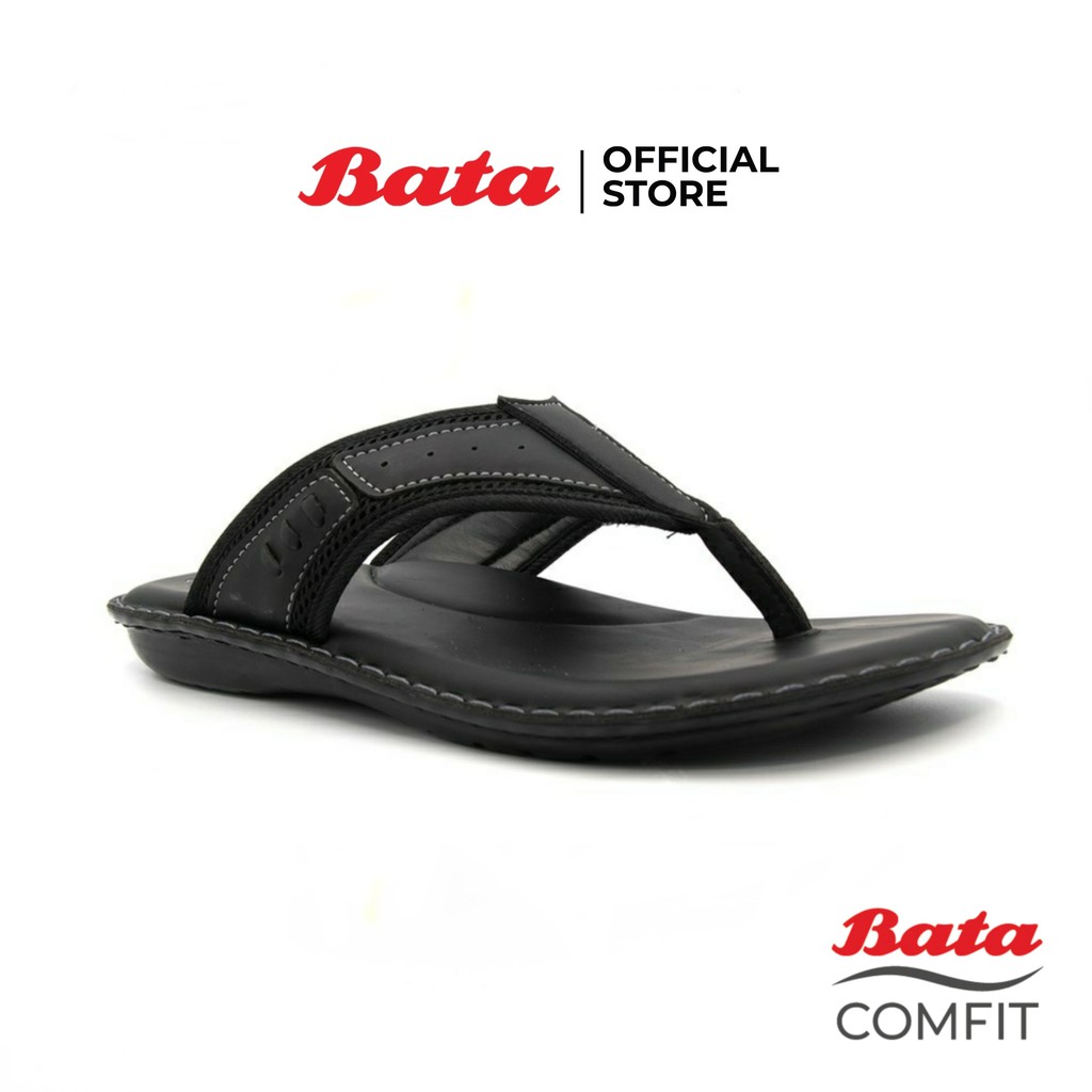 Bata MEN'S COMFIT Sandal รองเท้าแตะชายแบบหนีบ สีดำ รหัส 8716183