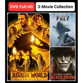 DVD หนังใหม่-3เรื่องดัง ☆Jurassic World3☆Prey☆TheBlackPhone #แพ็คสุดคุ้ม (เสียงอังกฤษ/ซับไทย)