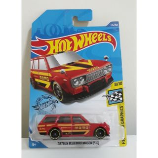 รถเหล็ก Hotwheels DATSUN BLUEBIRD WAGON (510) momo (ib013)