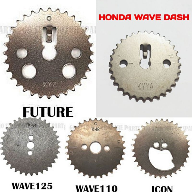 WAVE110 WAVE125 WAVEDASH FUTURE DASH ICON C70 GBO EX5 EX5 DREAM WAVE100 EX5CLASS1 TIMING GEAR SPROCK