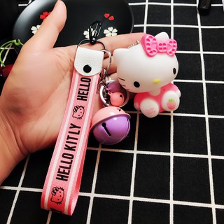 Hellokitty พวงกุญแจห้อยสายรัดข้อมือแมวน่ารัก