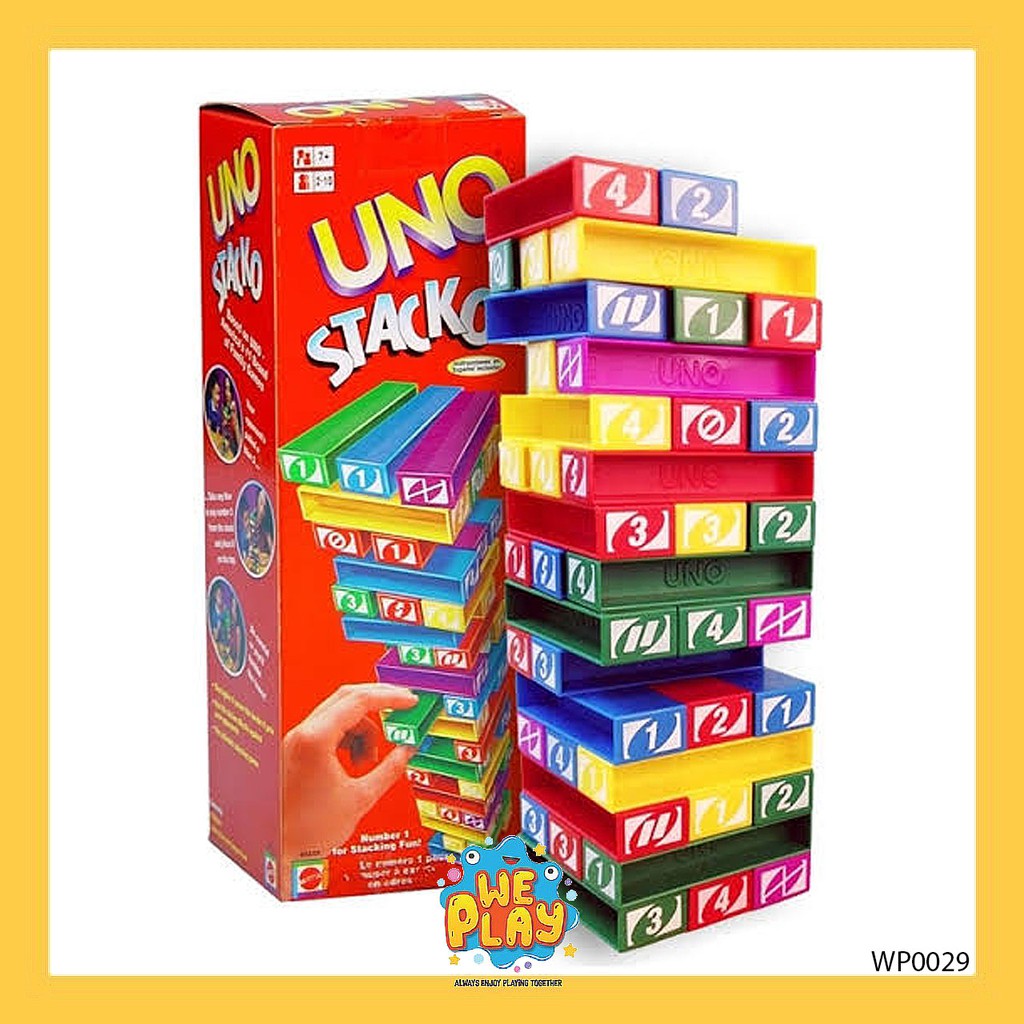 พร้อมส่ง WE PLAY UNO STACKO เกมตึกถล่ม UNO STACKO UNO ของเล่นพัฒนาสมอง ฝึกสมาธิ เสริมสร้างจินตนาการ