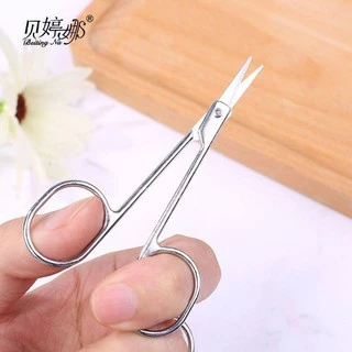 F043 กรรไกรตกแต่งคิ้ว และขนจมูก หัวกรรไกรโค้งปลายแหลม ใช้ตกแต่งคิ้วและขนจมูก