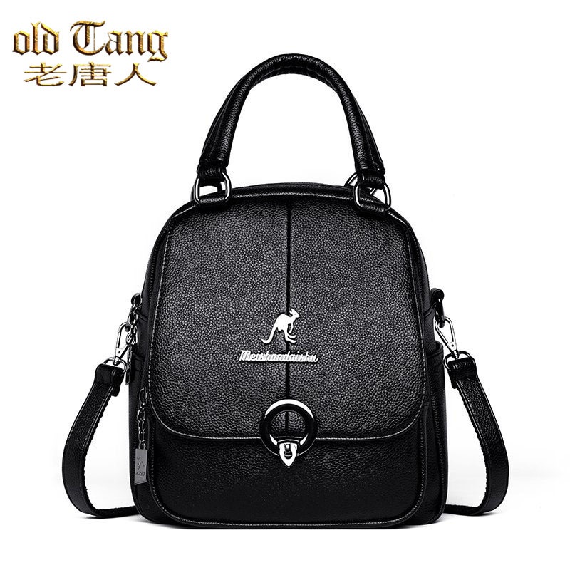 w2022 Brand Men Backpack Leather School Backpack Bag Fashion Waterproof ...