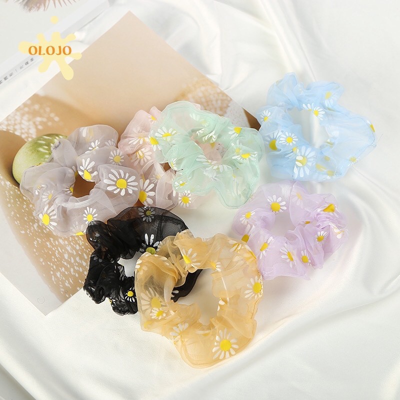 🌼🌼 ยางรัดผมดอกเดซี รัดผมแบบยางยืด ยางมัดผม คละสี G026