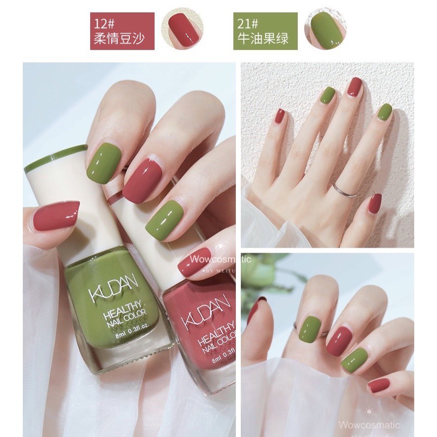 KUDAN สีทาเล็บ ยาทาเล็บ กลิ่นหอมไม่ต้องอบ แห้งเร็ว ลอกไม่ได้
