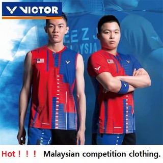 เสื้อยืดแขนสั้น ลาย Victor badminton เหมาะกับการแข่งขันกีฬาแบดมินตันมาเลเซีย สําหรับผู้ชาย และผู้หญิง 1927