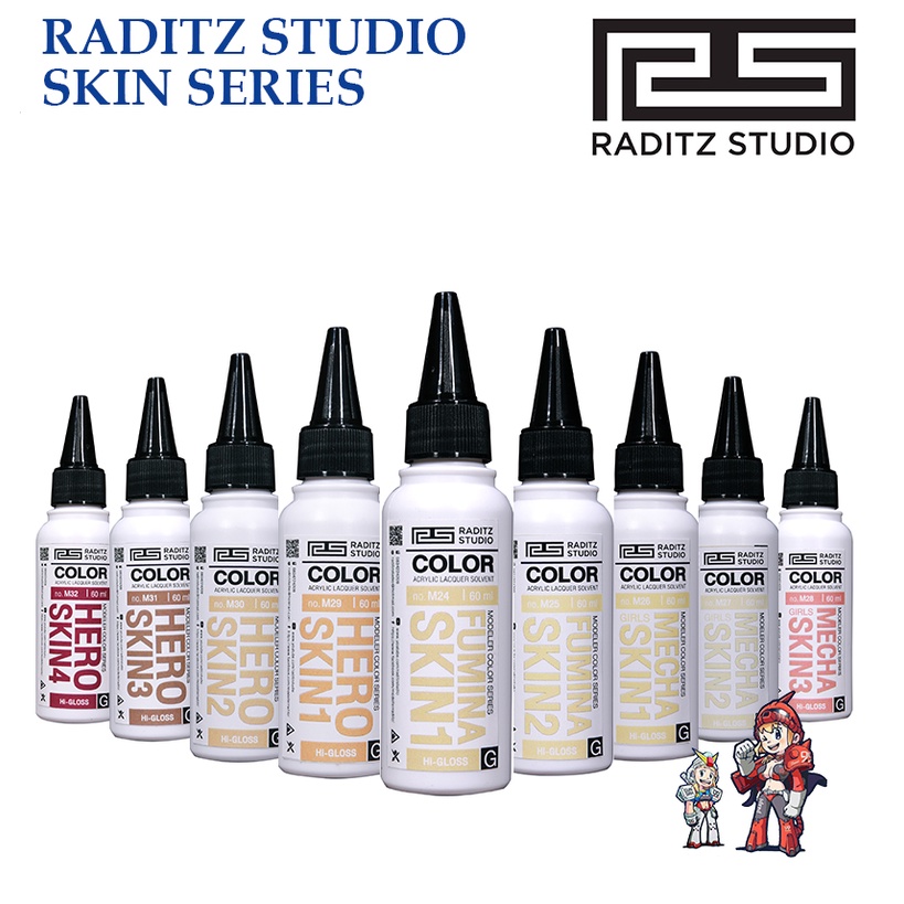 สีแอร์บรัช [RADITZ STUDIO] No.M24-32 SKIN COLOR SERIES Pre-Thinned Paint For Gundam Plastic Model & 