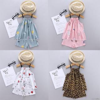 (superseller) เสื้อยืด+กางเกงขาสั้นสําหรับเด็กอายุ 0-6 ปี