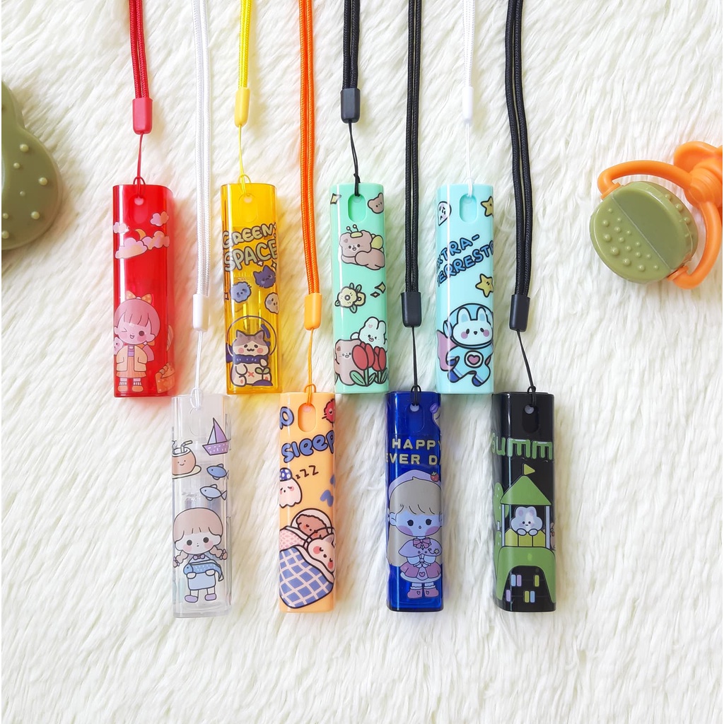 พร้อมส่งในไทย ขวดสเปรย์พกพา พร้อมสายห้อยคอ ขนาด 38 ml. ติดตัวการ์ตูนสวยงาม ขวดแข็งแรง ขวดสเปรย์แอลกอฮอล์