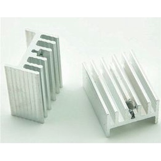 (3ชิ้น) Heat Sink  แผ่นระบายความร้อน สําหรับทรานซิสเตอร์ to - 220  ขนาด 25x15x10 mm