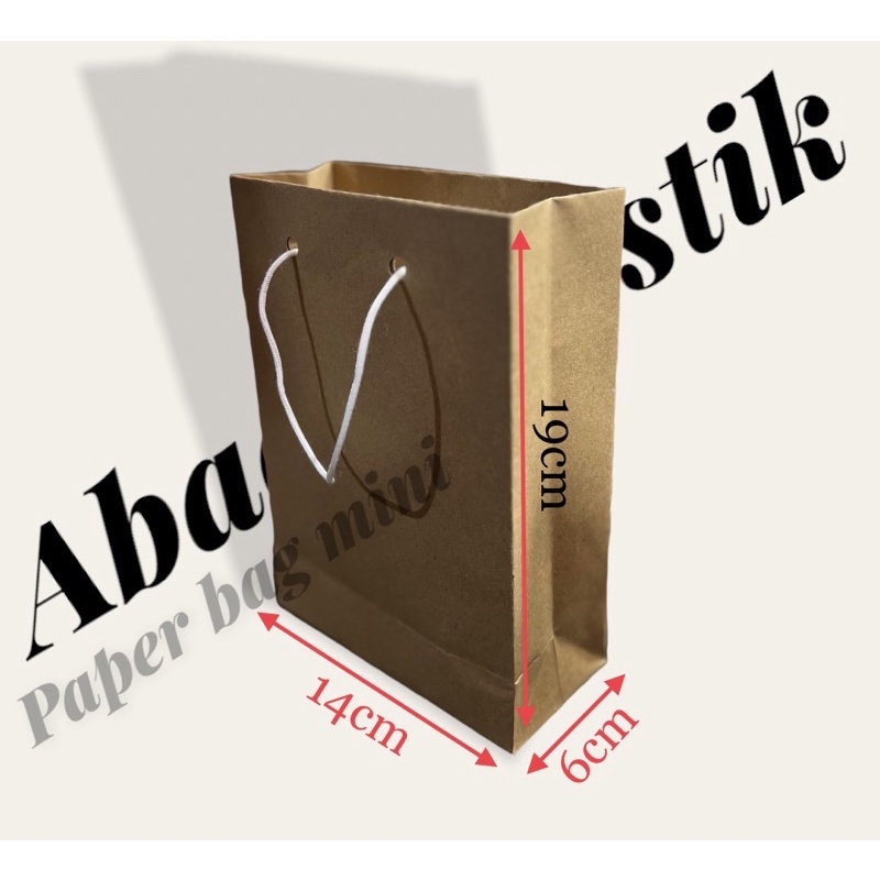 PLAIN MINI PAPER BAG/SMALL PAPER BAG/SOUVENIR BAG @ 12 ชิ้น