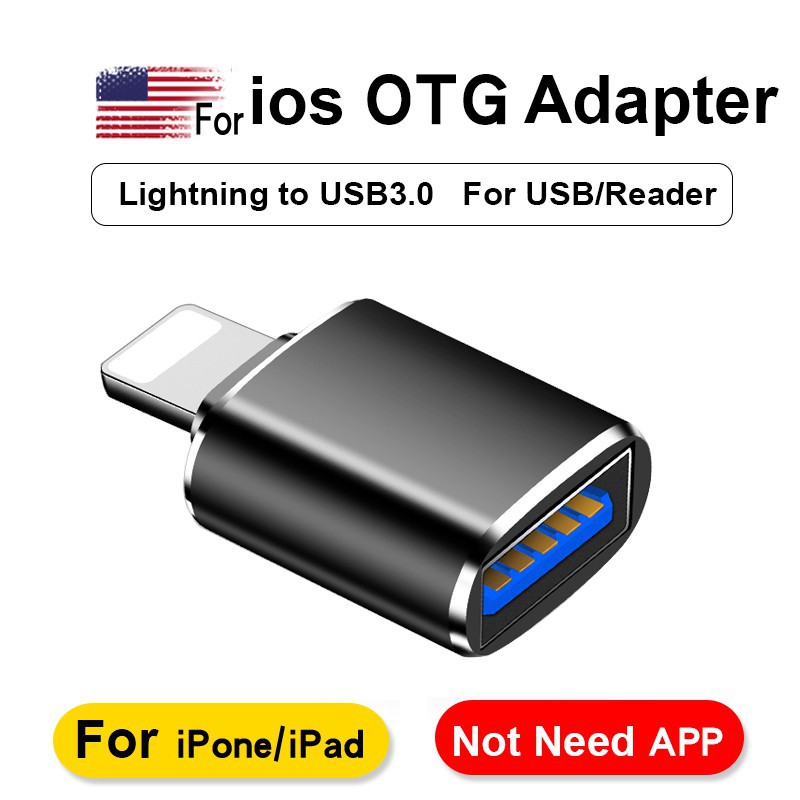 Ready Stock Usb 3 0 Apple Otg Adapter To Usb Disk For Ios 13 Or New System Lighting Converter Data Cable Withoutapp For Iphone Ipad Shopee Thailand