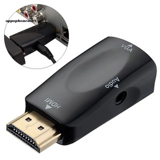 【OPHE】อะแดปเตอร์แปลง Hd 1080P HDMI เป็น VGA พร้อมสายสัญญาณเสียง สําหรับโปรเจคเตอร์ PC X-box