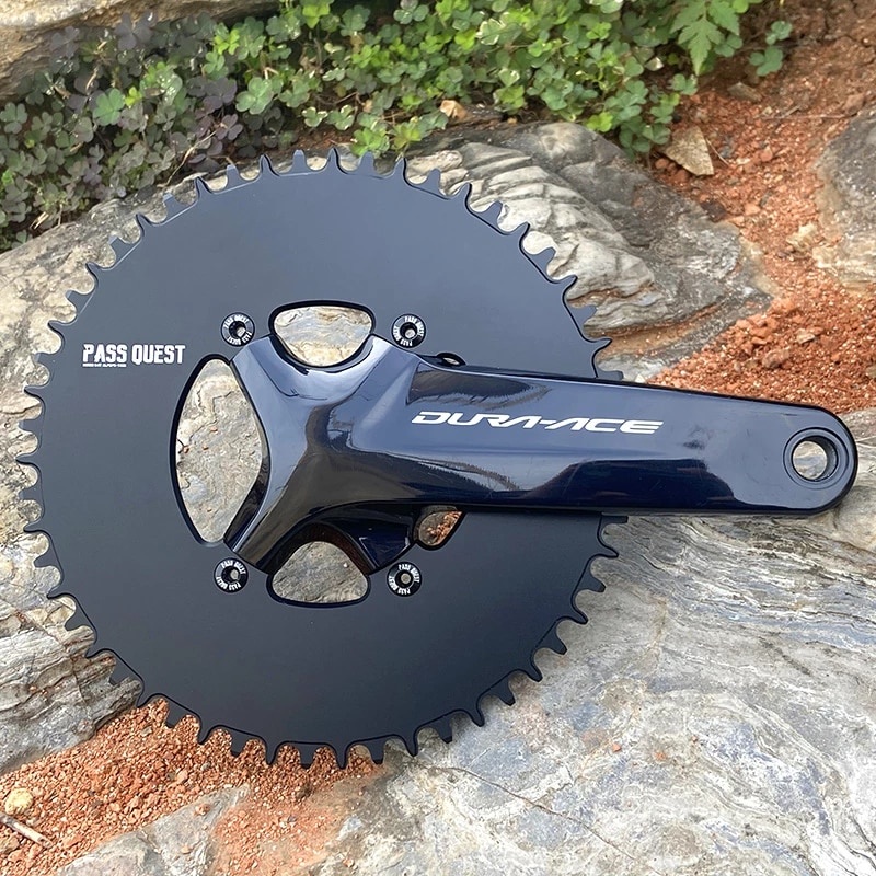 PQ R9100 รอบจักรยานโซ่เพลาข้อเหวี่ยงปิดดิสก์ 110BCD 58T แคบกว้าง Chainring สําหรับ R7000/R8000/DA910