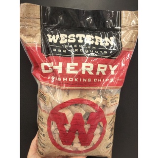 Western Cherry b b q Smoking Chips เศษไม้ หอม รมควัน กลิ่น เชอรี่ เวสเทิร์น 2 ปอน