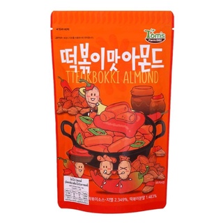 อัลมอนด์อบเคลือบรสต๊อกบกกี Toms Farm Teokbokki Almond 210g.