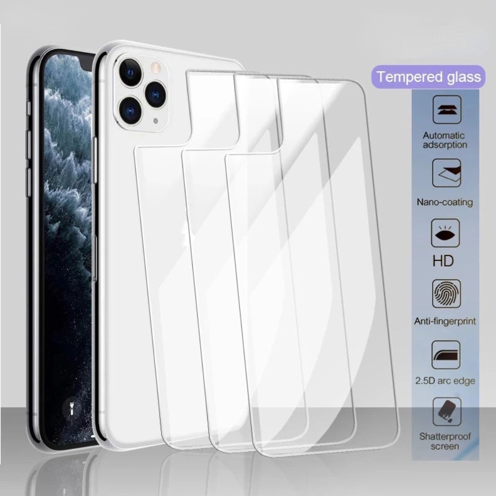 HOCE Clearกลับกระจกนิรภัยป้องกันFlimสําหรับiPhone 17 16 15 11 12 13 14 Pro Max iPhone 14plus 13mini X XS Maxด้านหลังป้องกันหน้าจอกระจก
