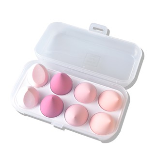 LAMUSELAND 8 pack soft sponge makeup wet and dry puff #LA8838