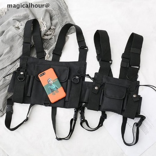 magicalhour Nylon Functional Tactical Chest Bag Hip Hop Vest Couple Bag Harness Waist Pack new