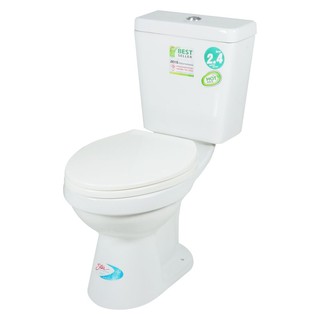 Sanitary ware 2-PIECE TOILET STAR S-1407.1 2.4L WHITE sanitary ware toilet สุขภัณฑ์นั่งราบ สุขภัณฑ์ 2 ชิ้น S-1407.1 2.4L