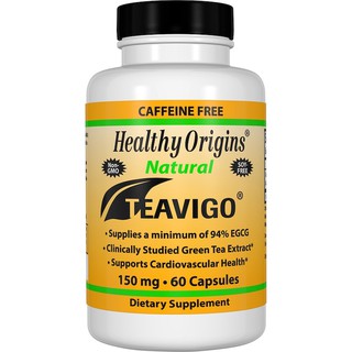 Healthy Origins, Teavigo, Caffeine Free, 150 mg, 60 Capsules