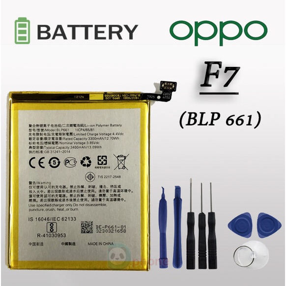 แบตเตอรี่ oppo F7 แบตเตอรี่มือถือ ออปโป้oppo F7 มีประกัน 3 เดือนแบต oppo F7/BLP661 แบตเตอรี่ battery
