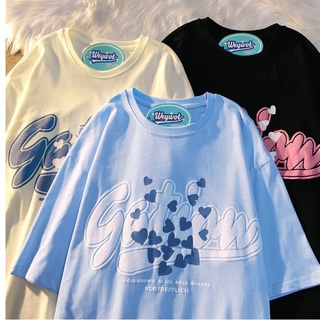 SHINee11 เสื้อยืดแขนสั้นพิมพ์ลาย Oversize T-Shirt เสื้อผ้าวัยรุ่นแฟชั่นเกาหลี เสื้อยืดสตรีท เสื้อคอกลมผู้หญิง เสื้อคู่รั