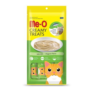 มีโอ ขนมแมวเลีย ครีมมี่ทรีต รสมากุโระ 15 กรัม x 4 ซอง Me-O Cat Lick Creamy Treat Maguro Flavor 15g x 4pcs