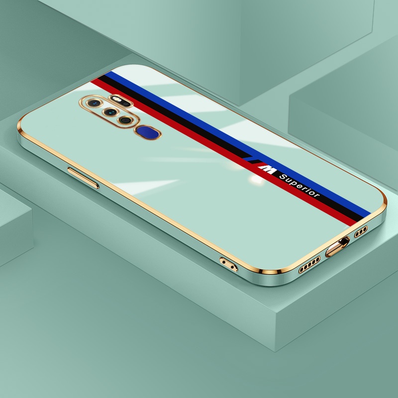 เคส OPPO CPH2239 CPH1933 CPH1937 CPH2179 CPH2269 CPH2015 CPH2375 CPH2365 CPH2185 หรูหราชุบ Slim Squa