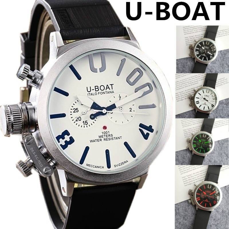 U-boat Five เข็มนาฬิกาสายยางผู้ชายกลไกอัตโนมัติ