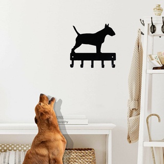 【พร้อมส่ง】Bull Terrier Dog - ตะขอพวงกุญแจโลหะ กว้าง 6 นิ้ว 9 นิ้ว สําหรับติดผนัง