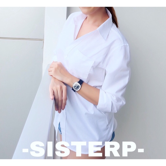 Oxford Long Sleeve Shirt เสื้อเชิ้ตทรงoversizedผ้าoxford