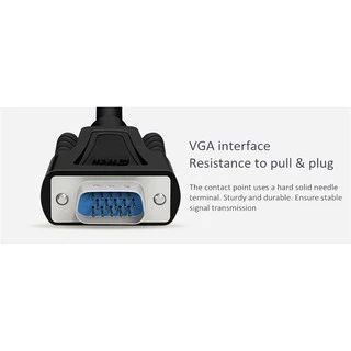 [แท้100%] Dtech สาย CABLE VGA ยาว 1.5m 5m 10m ผู้/ผู้ มาตรฐาน 15 pin VGA Cable For Computer Projector PSP HDTV