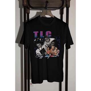 เสื้อยืดผ้าฝ้ายพิมพ์ลายแฟชั่น 【Boutique T-shirt】เสื้อยืดแฟชั่น แขนสั้น พิมพ์ลาย Tlc Homage ขนาดใหญ่ คุณภาพสูง ของขวัญวัน