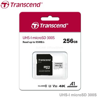 Transcend UHS-I MicroSD Card 300S 256GB Read up to 95MB/s Write 45MB/s with Adapter Memory เมมโมรี่การ์ด รับประกัน 5 ปี