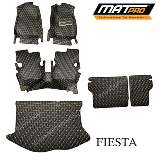 MatPro พรมปูพื้นเข้ารูป5D 6D Premium Fitted Leather Car Mats สำหรับรถรุ่น Ford FiesTa ปี2010-2012