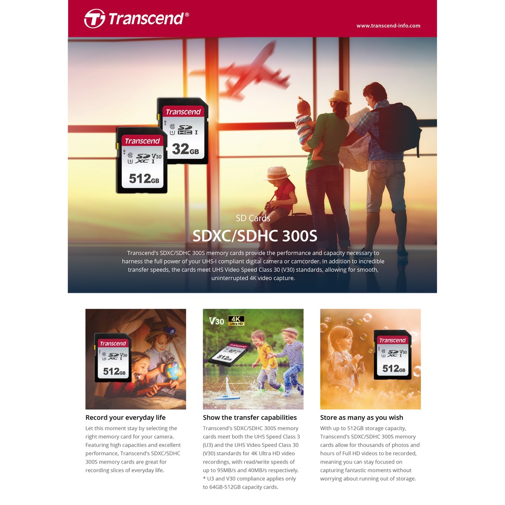 Transcend SDXC 300S 512GB :SD Card *** แถมฟรี! ถุงผ้าTranscend ** รับประกัน  5 ปี-มีใบกำกับภาษี-TS512GSDC300S | Shopee Thailand