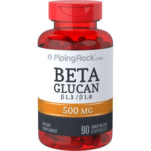 Beta Glucan เบต้า กลูแคน 1,3/1,6 ลดภูมิแพ้ เสริมภูมิคุ้มกันให้แข็งแรง, 500 mg, 90 แคปซูล