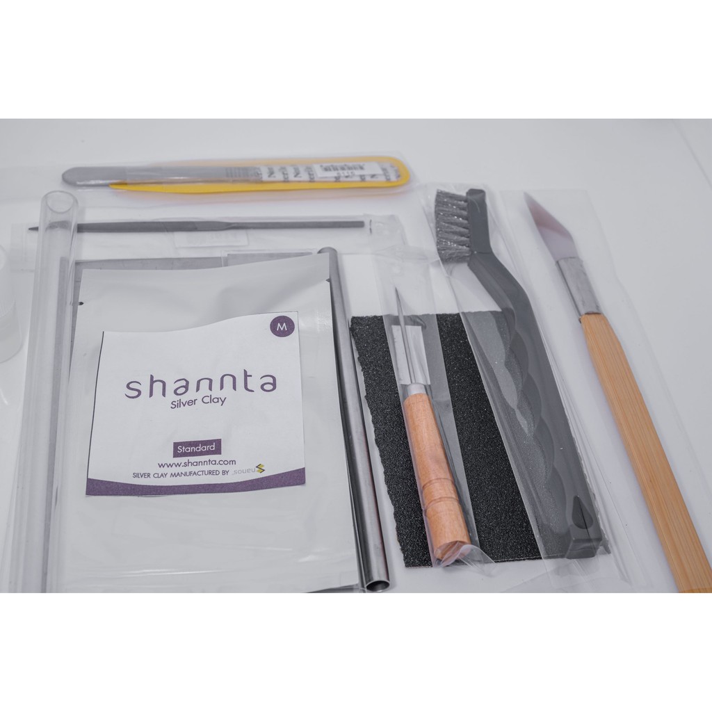 Silver 2150 บาท Shannta Starter Kit ชุดอุปกรณ์ทำเครื่องประดับเงินแท้ 99.9 Silver clay ด้วยตัวเอง Fashion Accessories