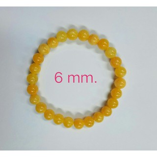 กำไลหินแท้ หินบุษราคัม &lt;หินขนาด 6 มิล&gt;